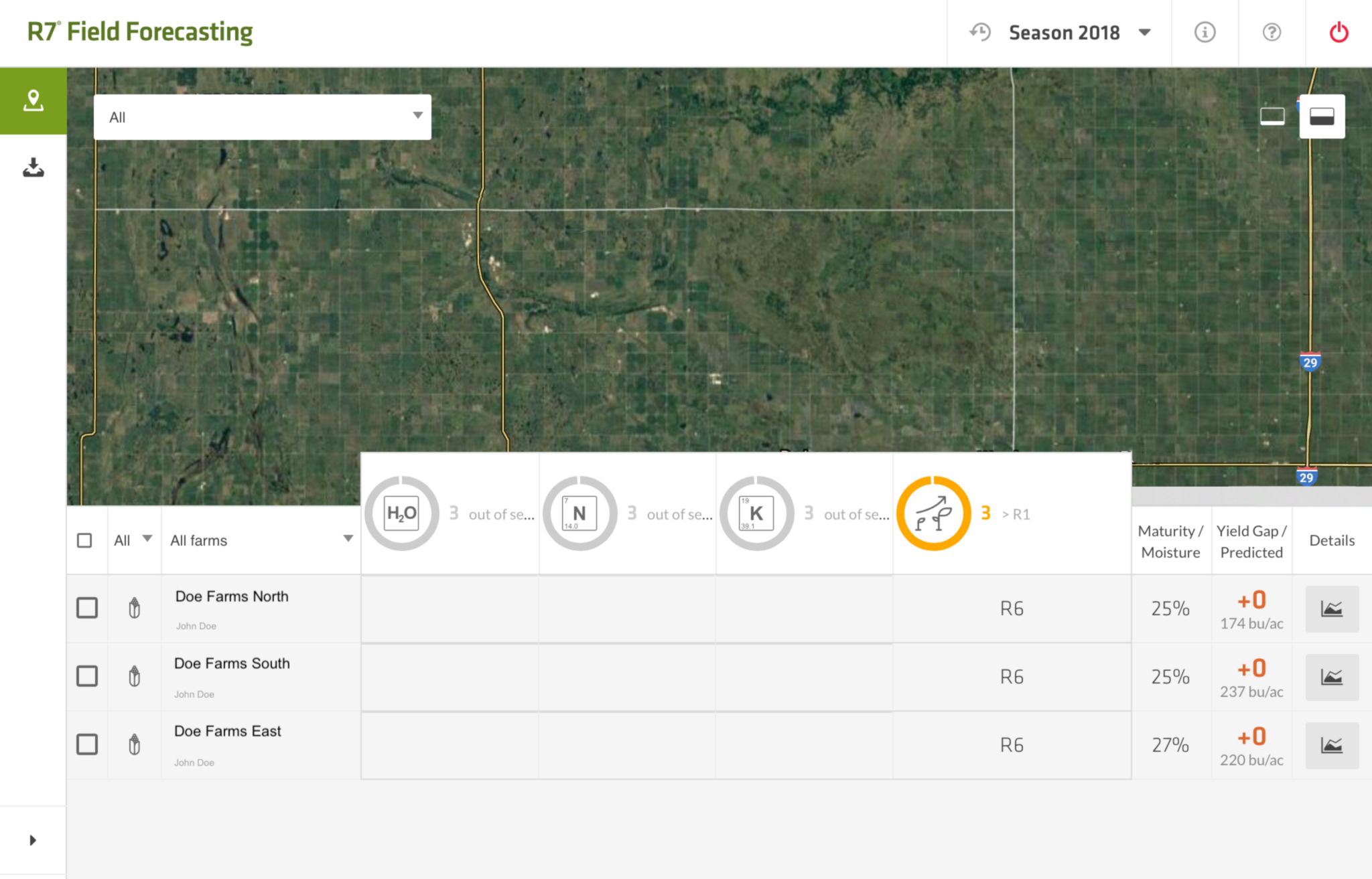 Screenshot Of r7 Tool Showing Moisture Ratings